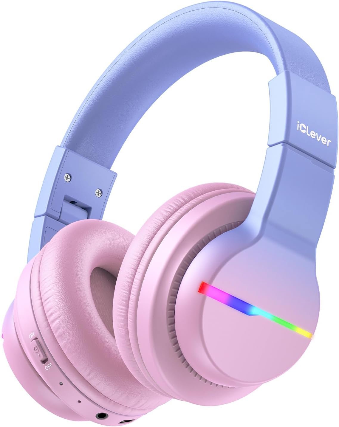 iClever Kids Bluetooth Headphones BTH12 Gradient Pink