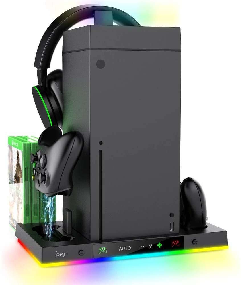 iPega XBX024S Multifunkční Nabíjecí RGB Stojan s Chlazením pro Xbox