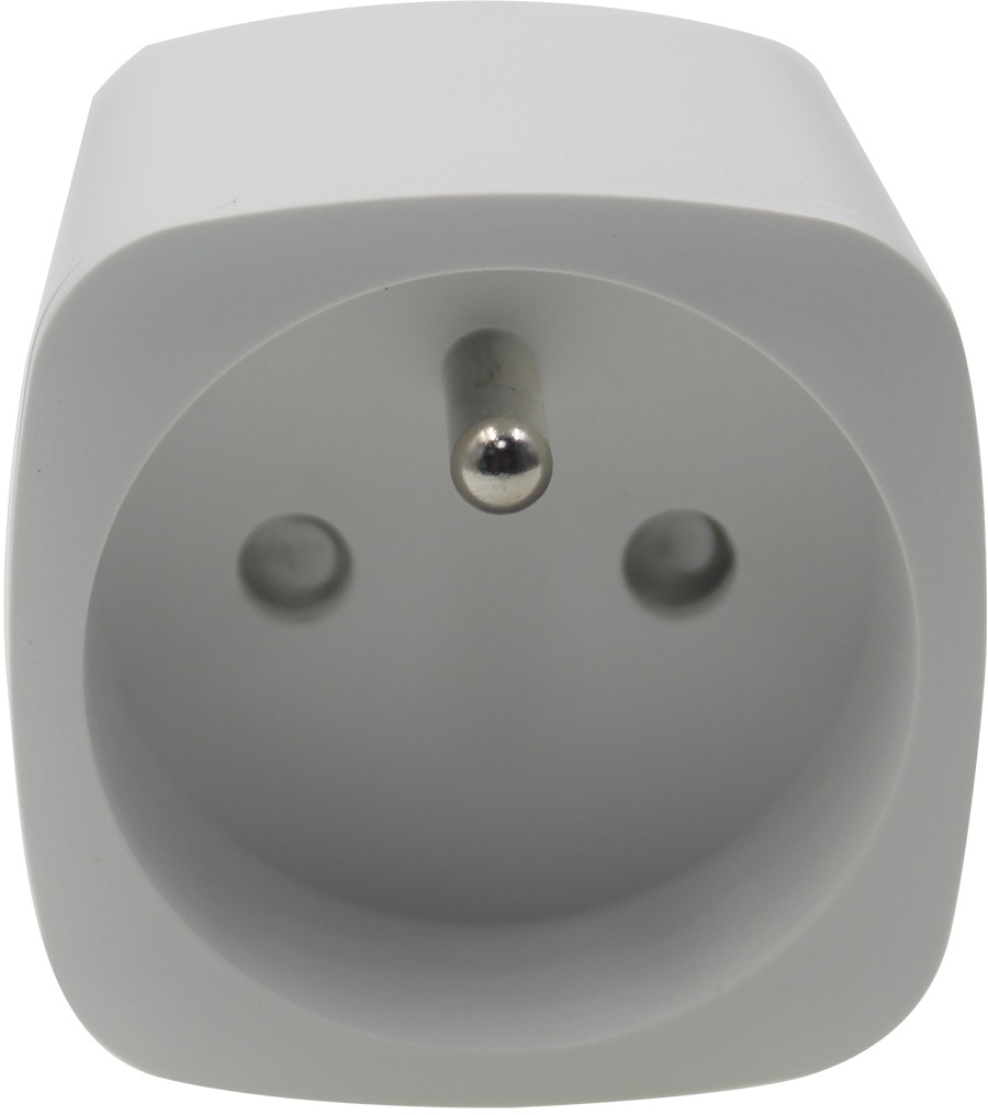 IQtech SmartLife WS024, chytrý Wi-Fi zásuvkový adaptér s ochranným kolíkem, 16 A, měření spotřeby