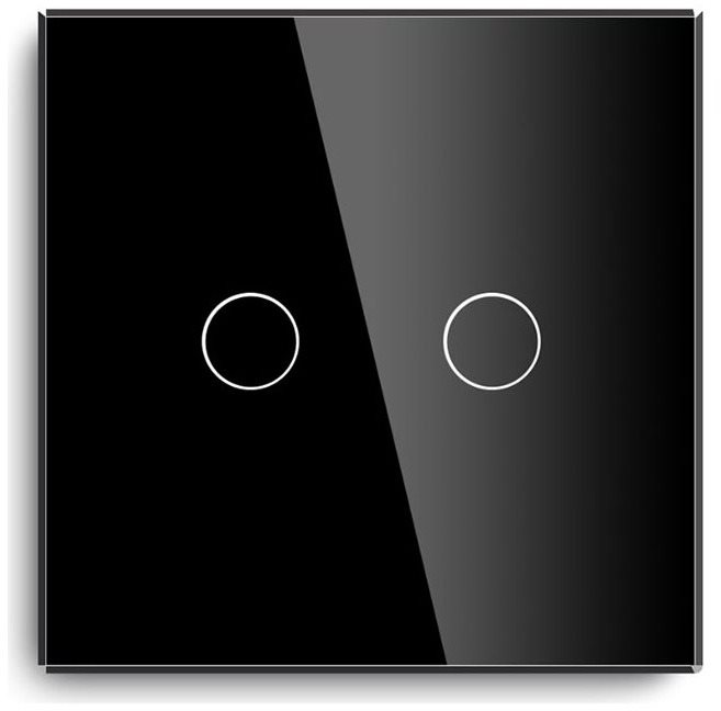 iQtech Millennium, Zigbee 2x NoN vypínač Smartlife, černý