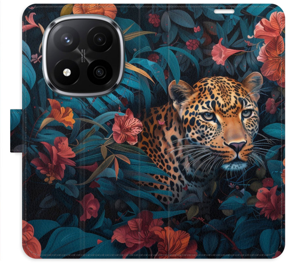 iSaprio Flip pouzdro Flower Jaguar 02 pro Xiaomi Redmi Note 14 Pro 5G/14 Pro+ 5G