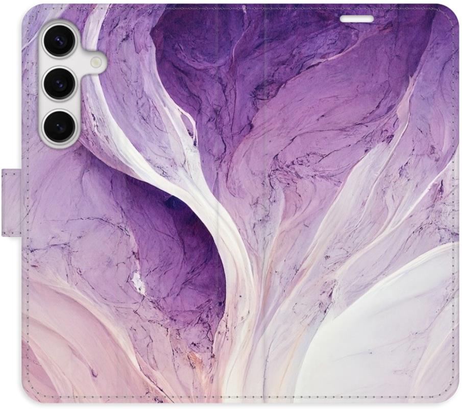 iSaprio flip pouzdro Purple Paint pro Samsung Galaxy S24