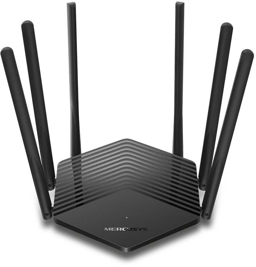 WiFi router Mercusys MR50G s moderním designem a anténami.