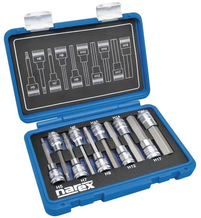 NAREX 443000958 Sada hlavic 1/2" zástrčných inbus