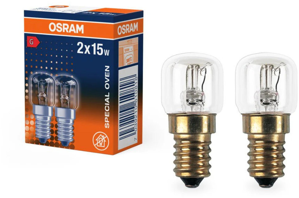 OSRAM 10X2, E14, 15W, 300 °C, čirá - balení 2 ks
