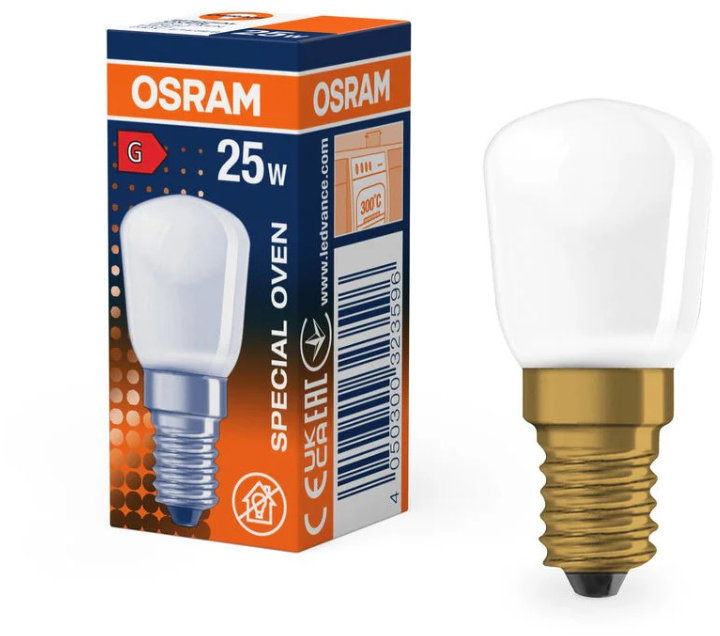 OSRAM SPC.T26/57, E14, 25W, 300 °C, matná