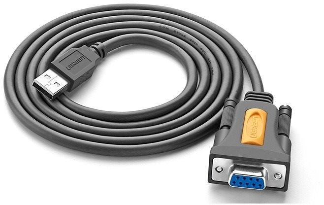 UGREEN USB 2.0 to RS-232 COM Port DB9 (F) Adapter Cable Gray 1.5m