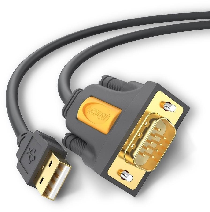 UGREEN USB 2.0 to RS-232 COM Port DB9 (M) Adapter Cable Black 3m