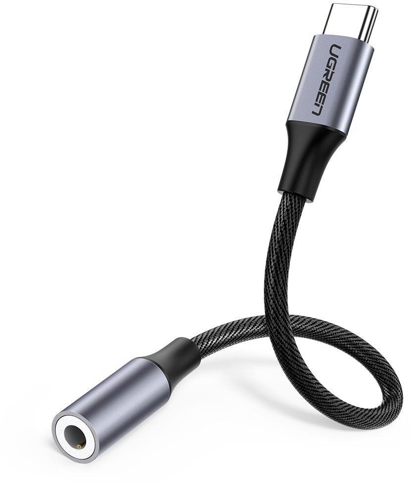 UGREEN Type-C (USB-C) to 3.5mm Jack (F) Audio Adapter Silver 0.1m
