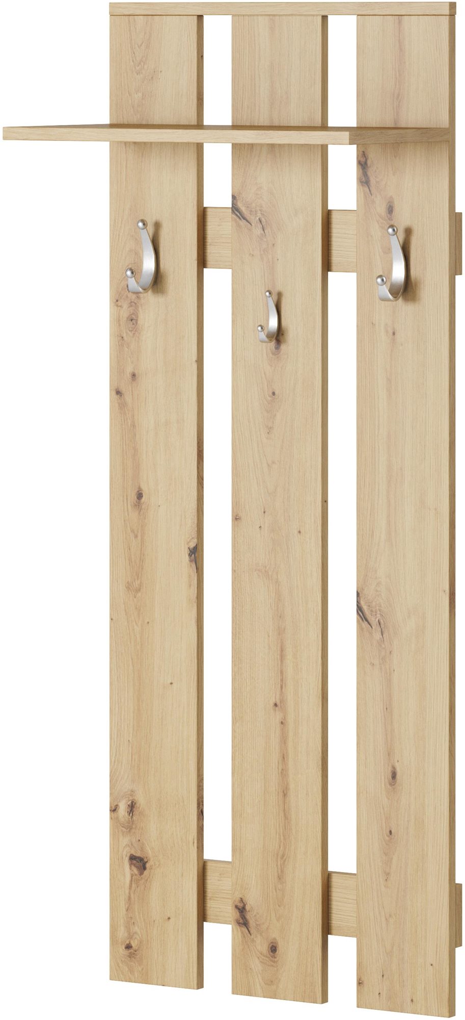 Věšáková stěna Nika v dekoru dub artisan, 49 x 121 cm