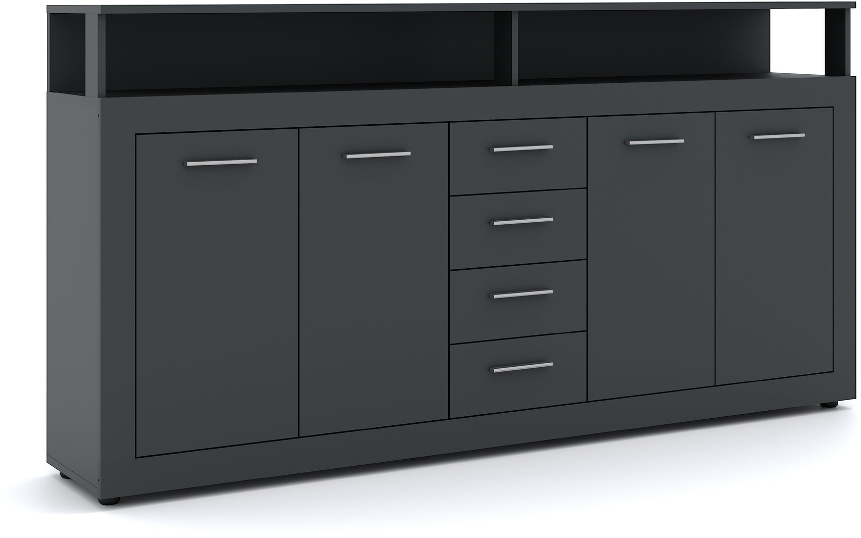 Komoda Luna XXL, antracitová