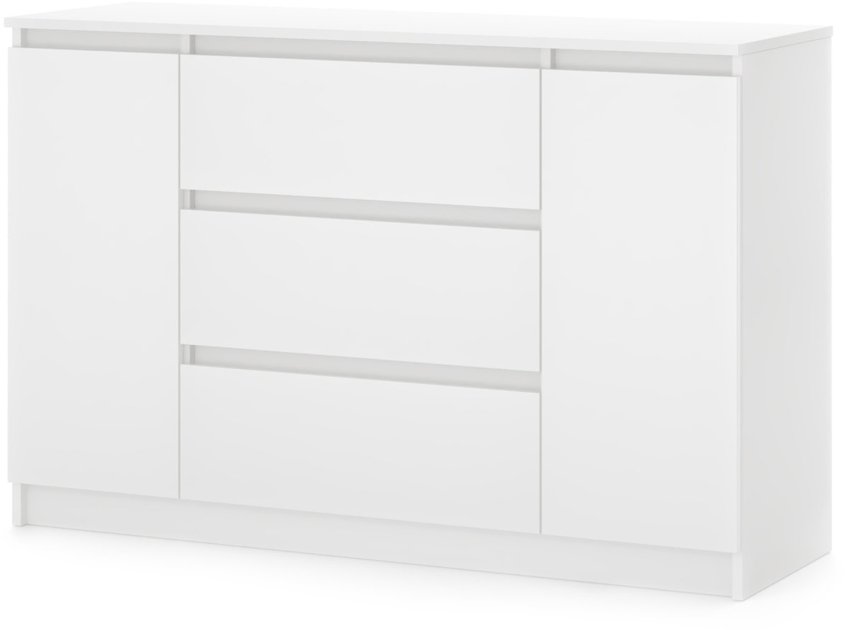 Komoda Simple bílá matná 2D3S 120