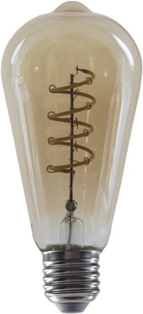 LED Spiral Filament žárovka Amber ST64 4W/230V/E27/1800K/270Lm/360°/Dim